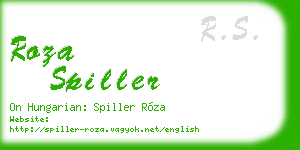 roza spiller business card