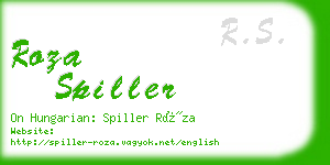 roza spiller business card